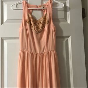 Peach maxi dress